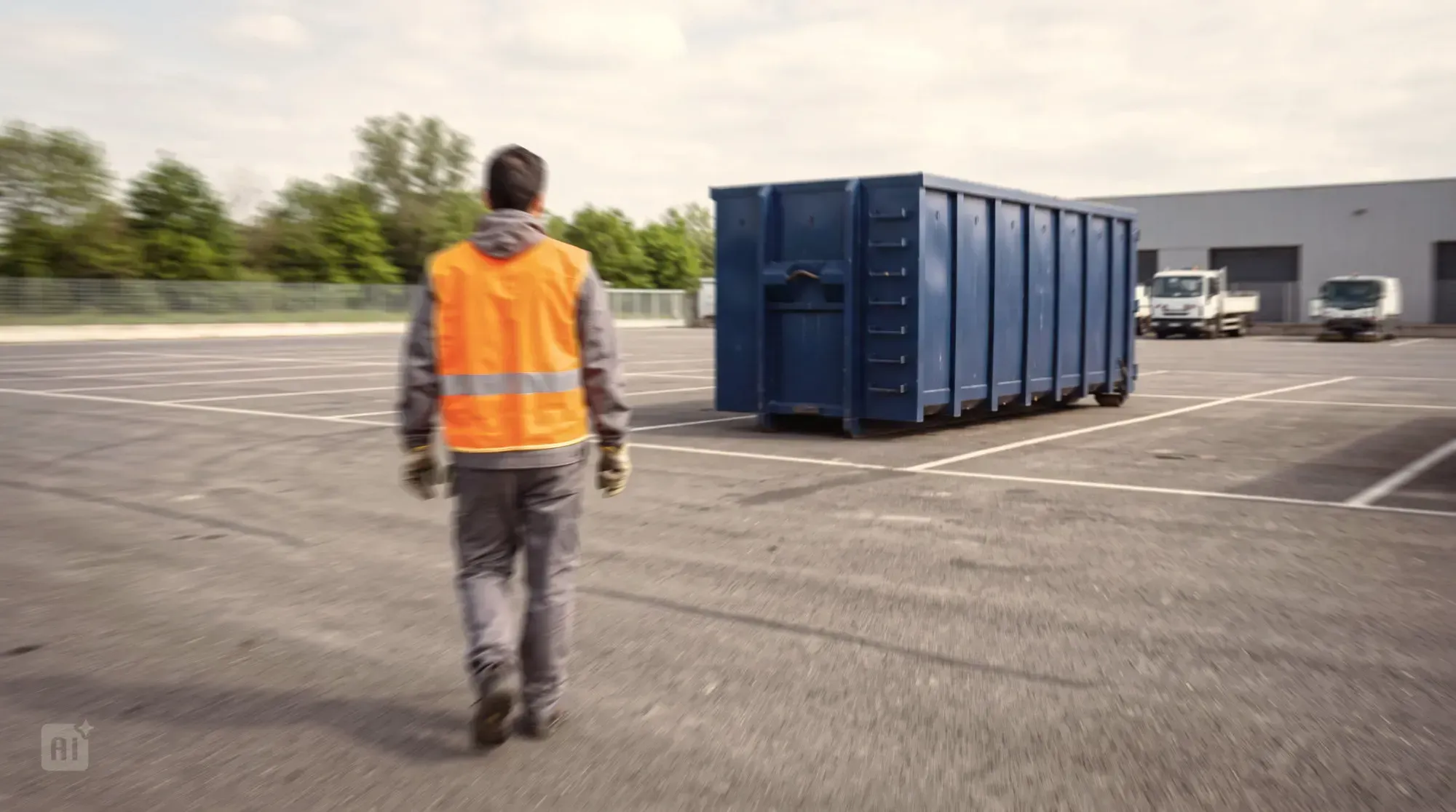 Operatore ecologico container scarrabile