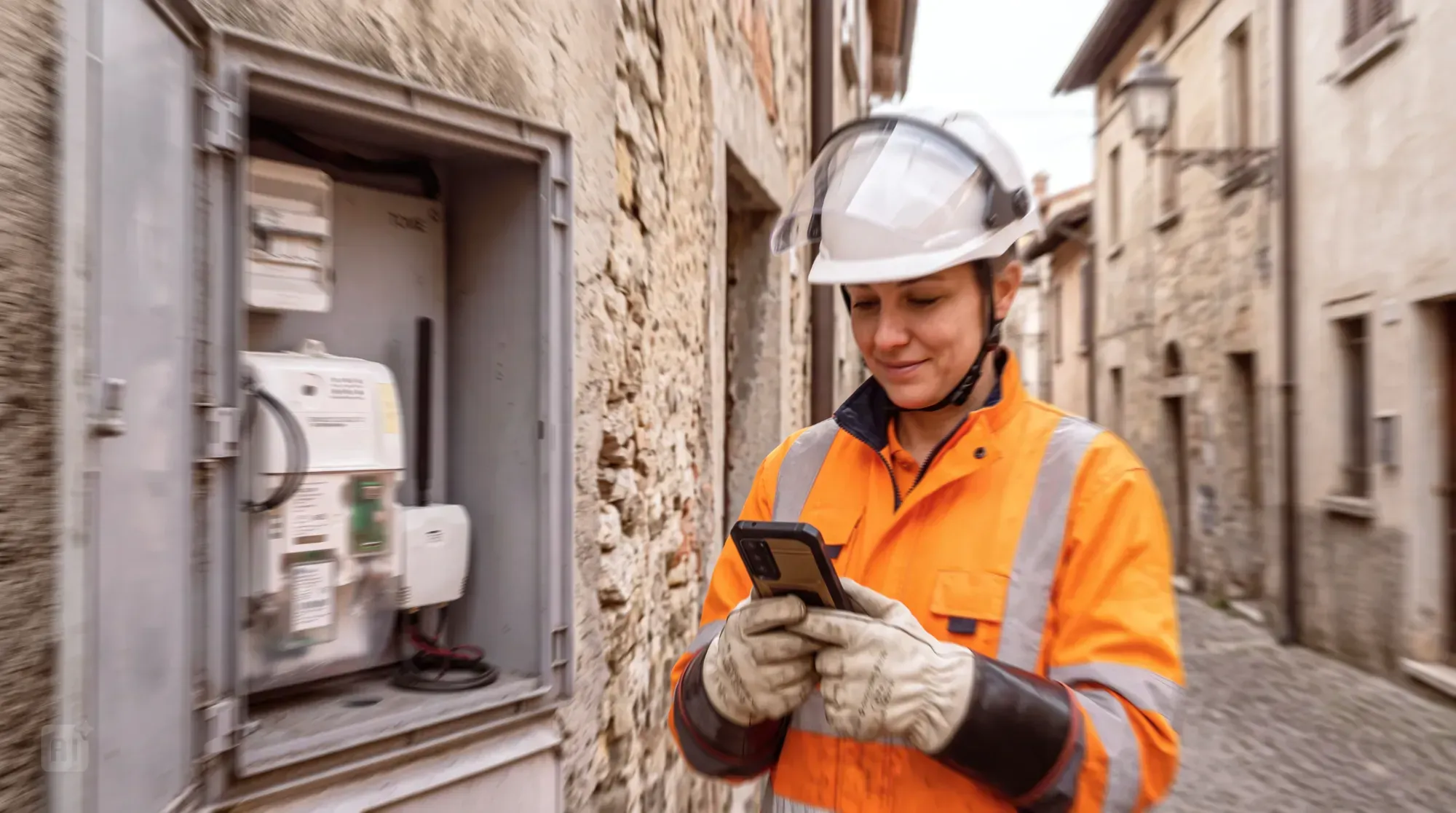 Next operatrice reti con smartphone